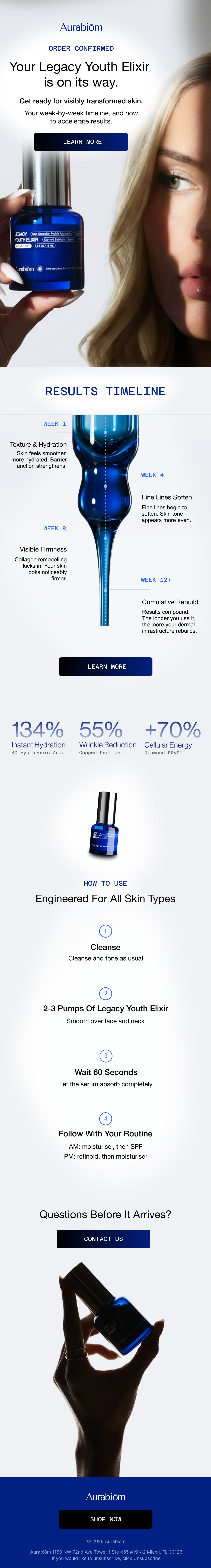 Aurabiom retention email design