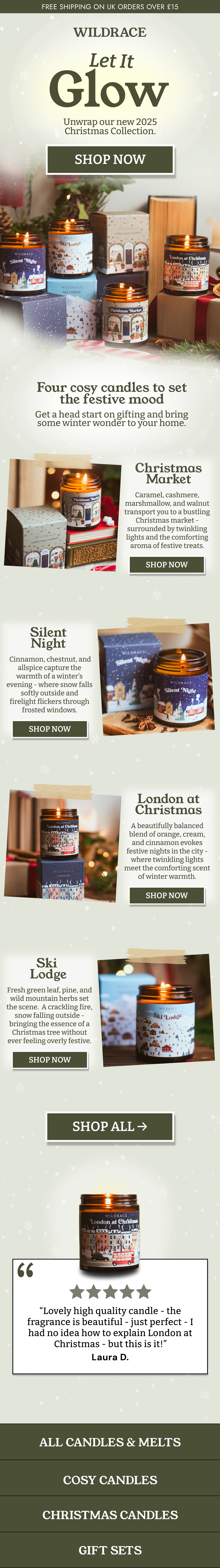 Skincare email campaign creative example